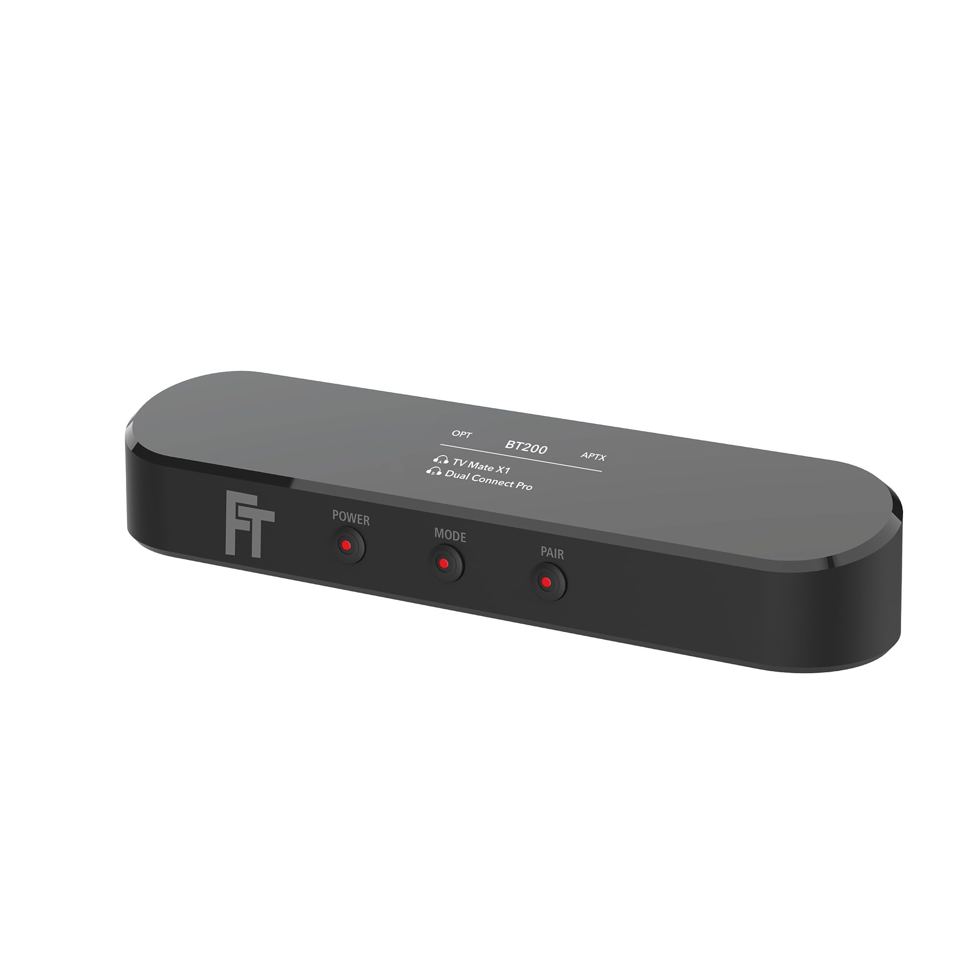 FeinTech BT200 - Transmisor de audio Bluetooth 5.4 con Auracast | Compatible con aptX adaptive, pantalla OLED, Toslink Passthrough, alimentado por USB, se puede emparejar con 2 auriculares