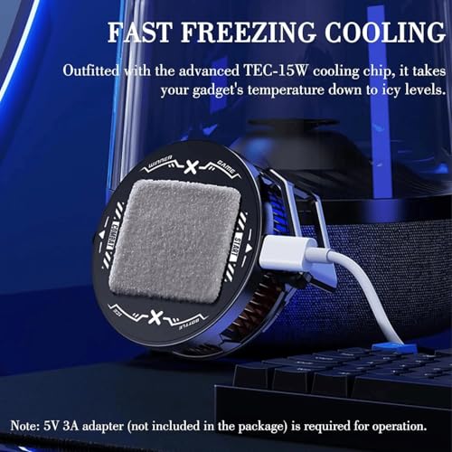 Image of FS03 Arctic 15W Mobile Cooling System, Magnetic Semiconductor Phone Cooler with High-Speed Fan, Universal Grip Clip, Anti-Overheat Radiator for Gaming & Streaming Smartphones