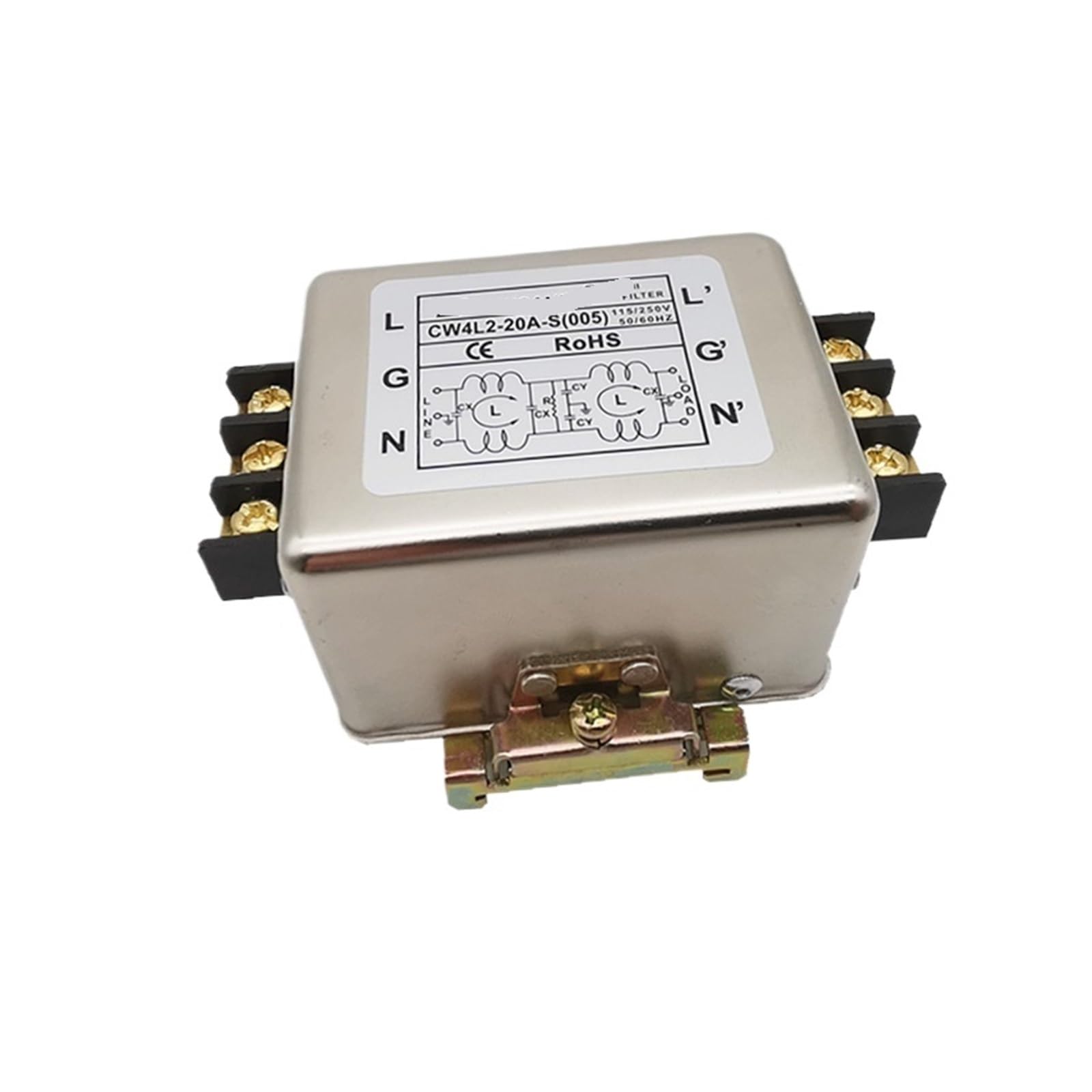 WBBAYDRFR CW4L2-10A/20A/30A-S Terminal Block + Rail Type Single-Phase Power Filter(CW4L2-20A-S 005 20A)