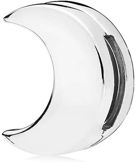 Moon Clip Charm fit Pandora Reflexions Bacelets Sterling Silver Beads for Women