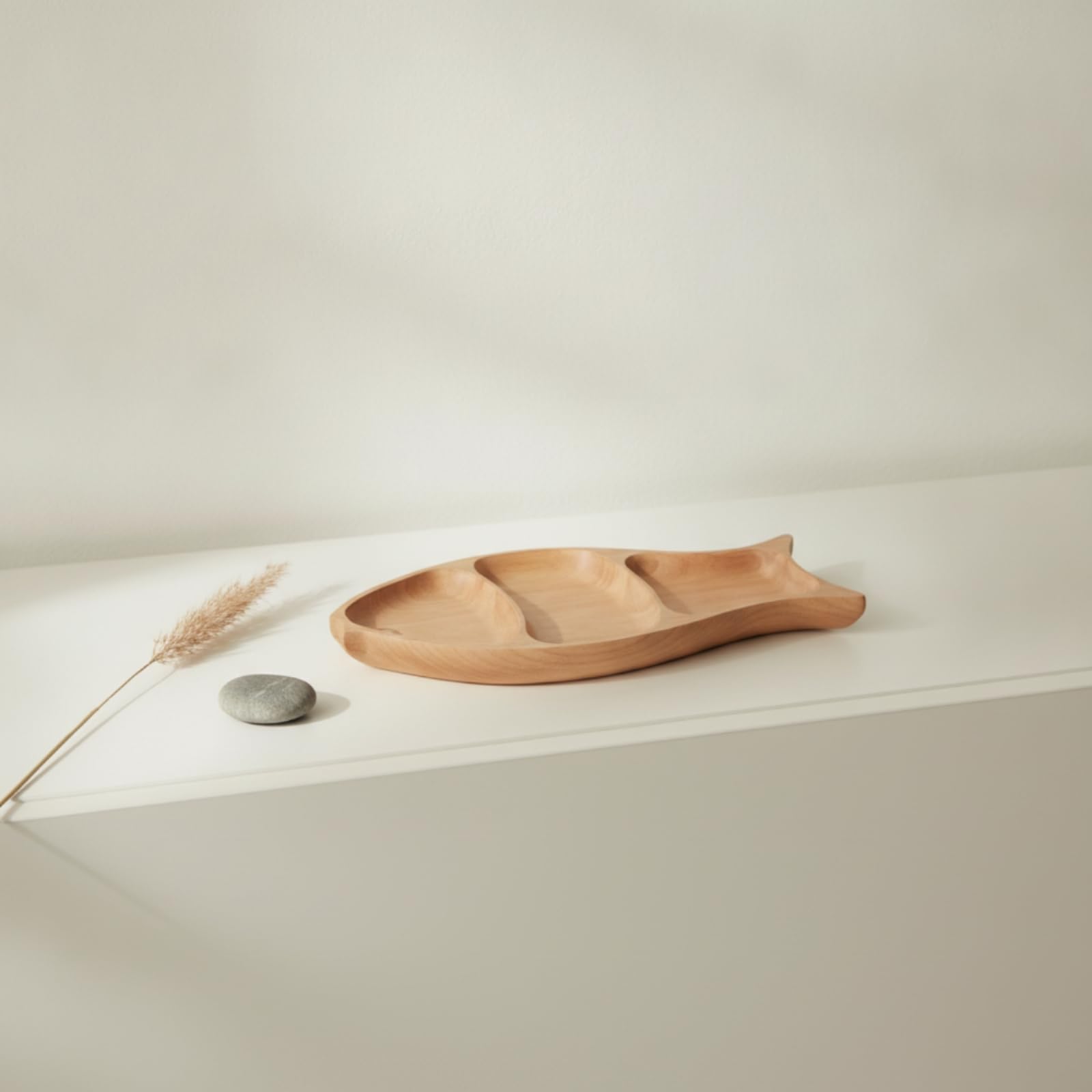 Plateau en Bois Compartimenté, Style to 2, 35 × 16 × 2 Cm