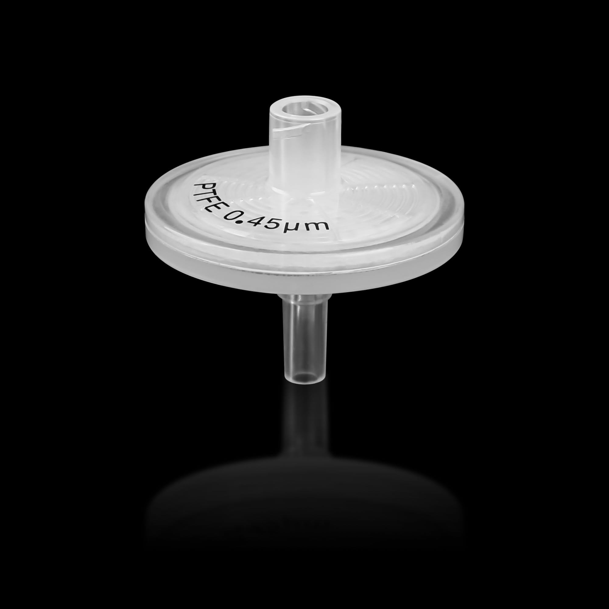 Filtros de jeringa PTFE 100 unidades de filtración hidrofóbica de 25 mm de diámetro, 0,45 μm de tamaño de poro