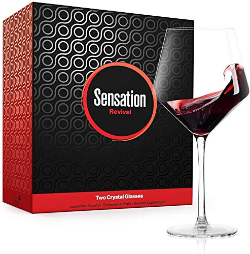 Season STORY Large Tall Red Wine Glasses (Set of 2, 24oz) Modern