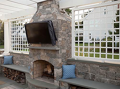COOSOO Outdoor TV Cover with Clear Front Television Cover Waterproof Universal Protector for LCD LED Plasma Television Sets with Remote Control Pocket Compatible with Standard Mounts Stands (30-32’’) - Image 7