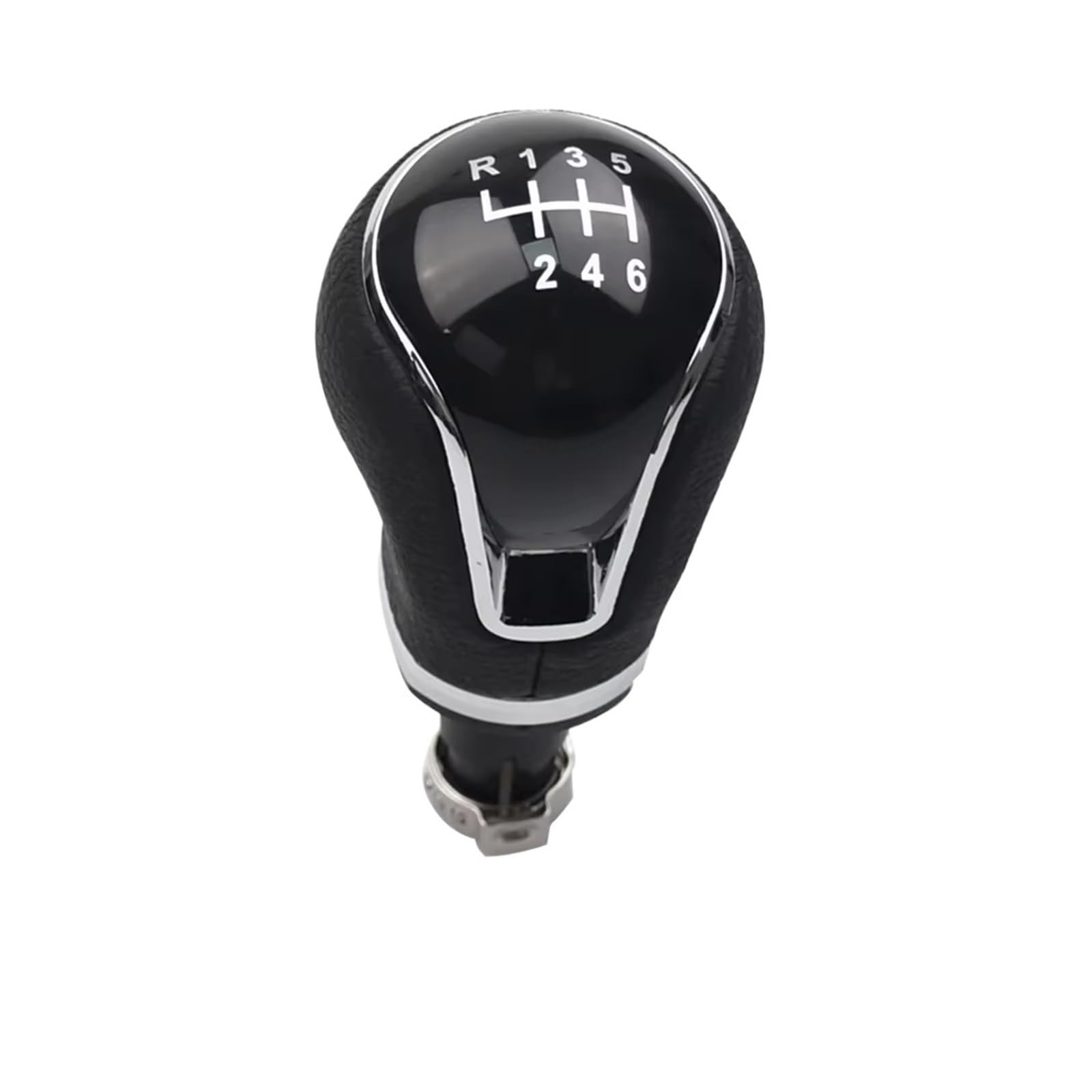 Bxbdekqgl 6 Speed Gear Shift Knob For Seat For Ibiza Iv 6J 2009-2017 Black 12Mm 5/ Manual Gear Shift Knob Pu Gaiter Boot Interior Shifter(6 Speed)