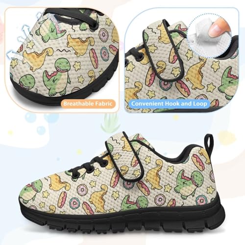Little Kid Boys Girls Shoes Lightweight Mesh Breathable Adorable Running Sneakers for Little Kid and Big Kid Cartoon Dinosaur Star Pattern 6