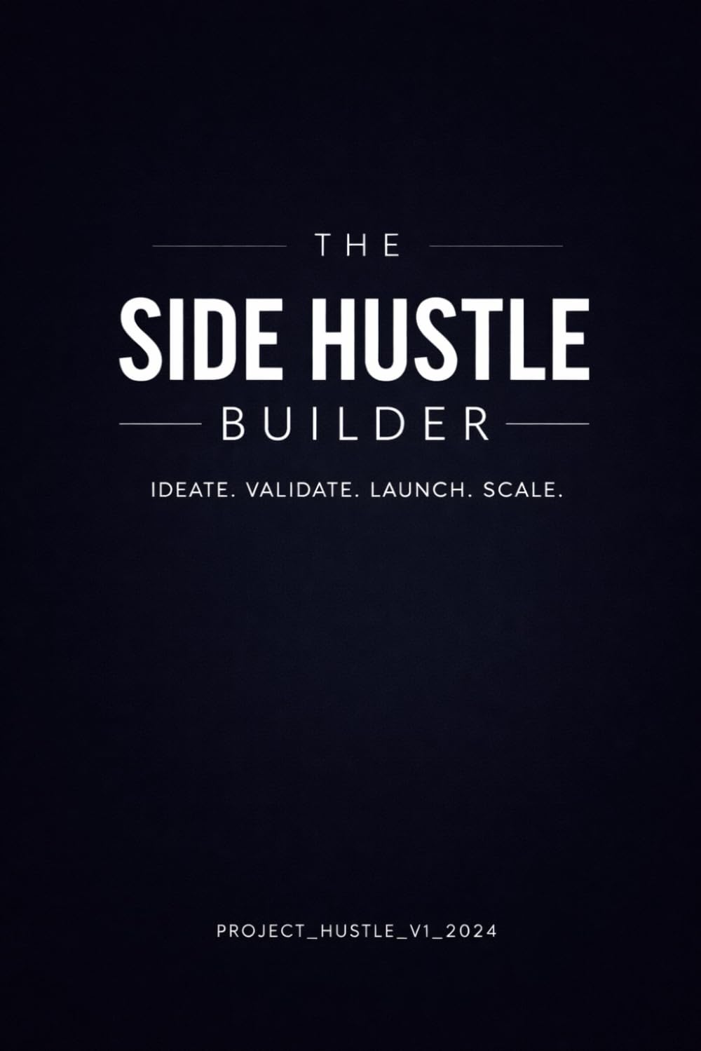 The Side Hustle Builder: From Idea to Profit in 90 Days: A Strategic Project Journal and Business Planner for Solopreneurs, Creators, and Micro-SaaS Builders