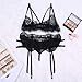 Plus Size White Fashion Lingerie Sleepwear Garter Nightdress Lace Underwear Pajamas Sexy (Black, S)