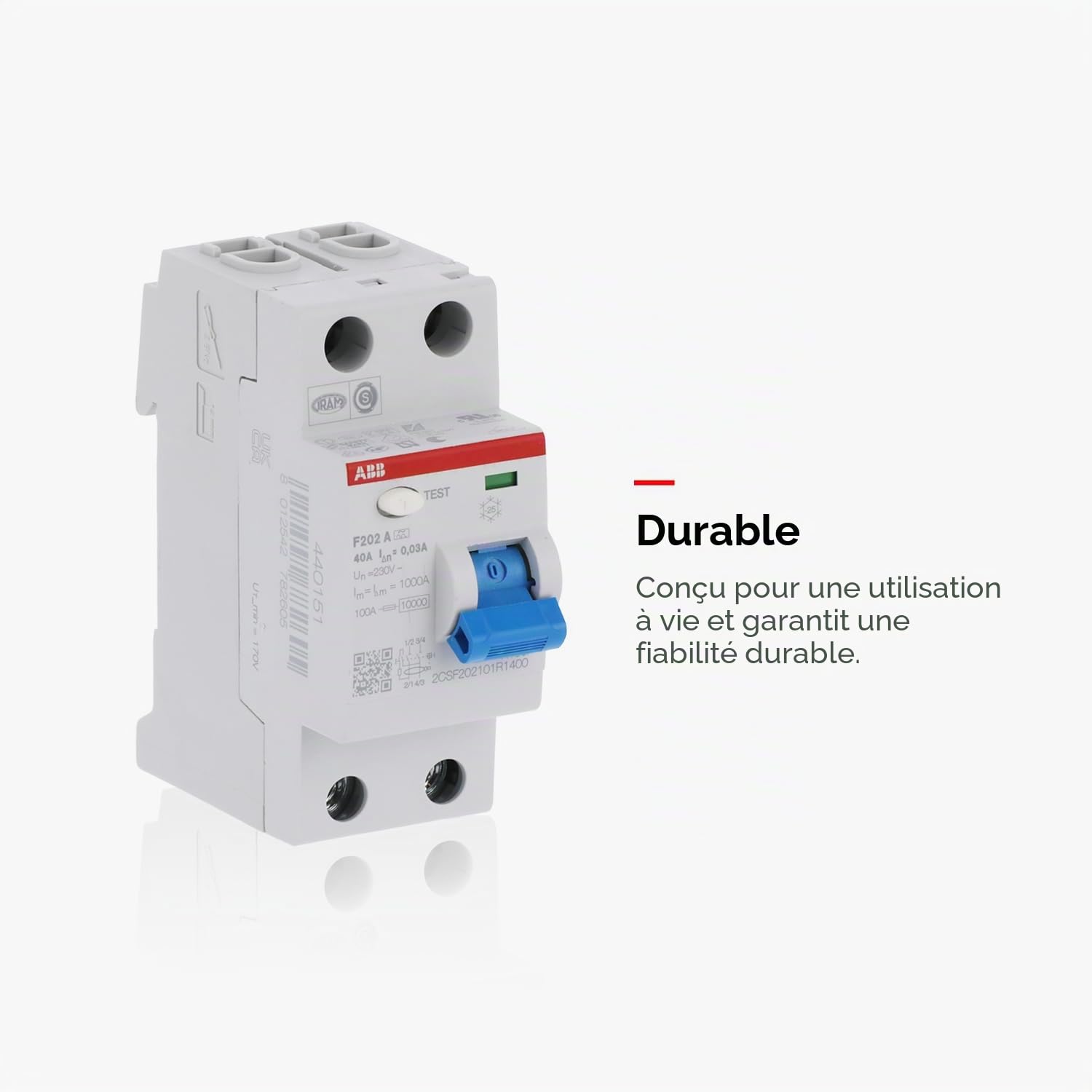 ABB F202A-40 / 0,03 Disjoncteur de courant résiduel, 4 pôles