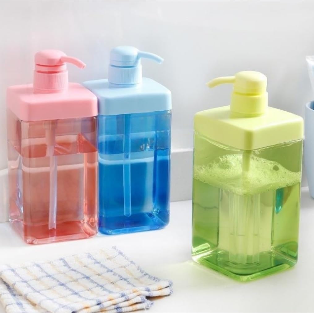 Dispensador de Jabón Líquido Dispensador De Jabón Y Loción con Bomba, Botella Líquido Decorativa Vacía Rellenable Botellas de Aseo(Grün)