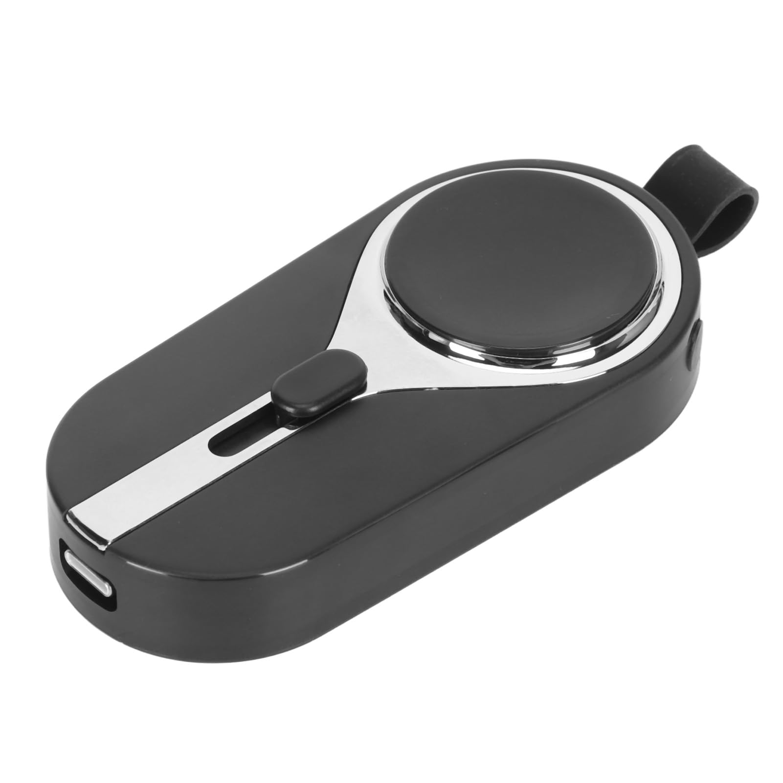 AMONIDA Mini Banque d'alimentation Portable, Porte-clés, 2000mAh, Chargeur d'urgence Compact, pour Montre et Téléphones iOS, Voyage en Plein Air (Black)