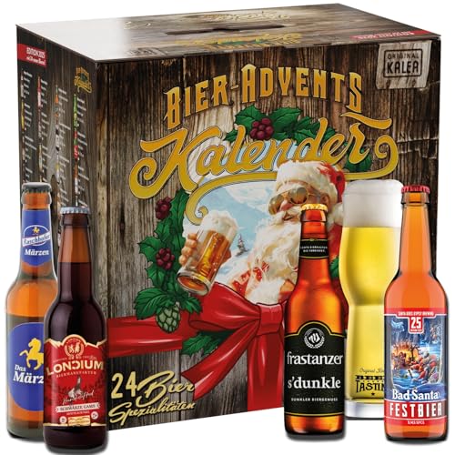 Kalea | Bier-Adventkalender | Edition Österreich | Limitierte Auflage 2025 | 24 x 0,33l Biere | inkl. Verkostungsglas | Biergeschenk zur Vorweihnachtszeit