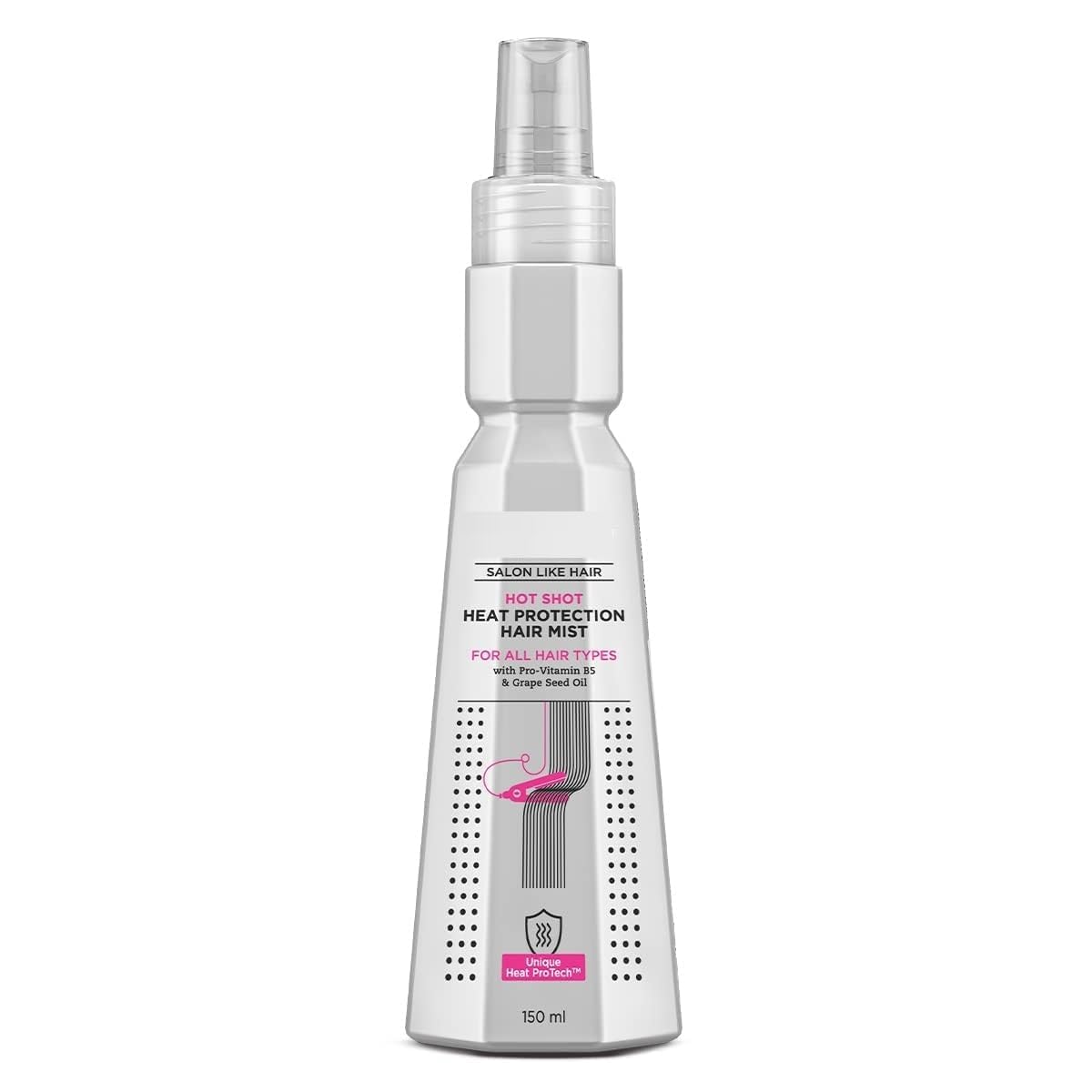 NG Hot Shot - Heat Protection Hair Mist - 150ml | No Sulphate, No Paraben, No SLS with Grapeseed Oil & Provitamin B5 | Designed for Indian Hair | For Men & Women