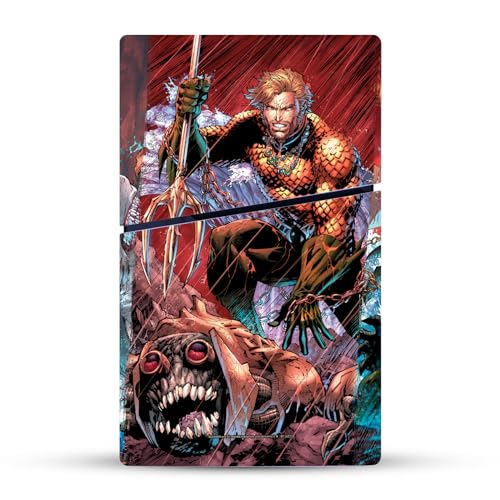 Skin PS5 Slim Disc Aquaman DC Comics Autocollant Vinyle pour Console - 2