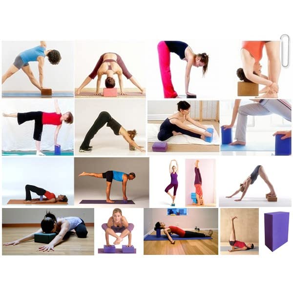 Image of The Yogis High Density Foam Yoga Block Brick | Set of 2 | Large Size With - Yoga Belt