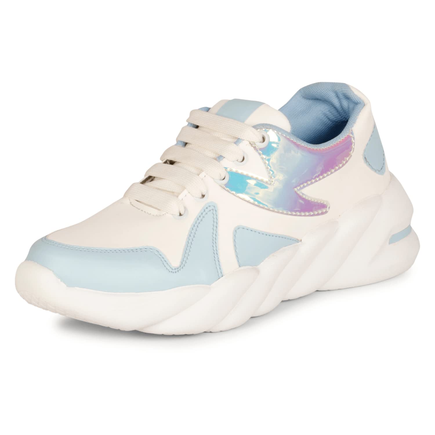 XE Looks 100% Vegan Leather Womens Blue Comfortable Shoes for Daily Walking (B0BGZSJP3Y) Amazon Price History, Amazon Price Tracker