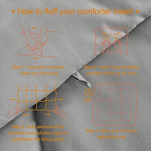 Image of NTBAY King Down Alternative Comforter, 104 x 90, Smoke Grey