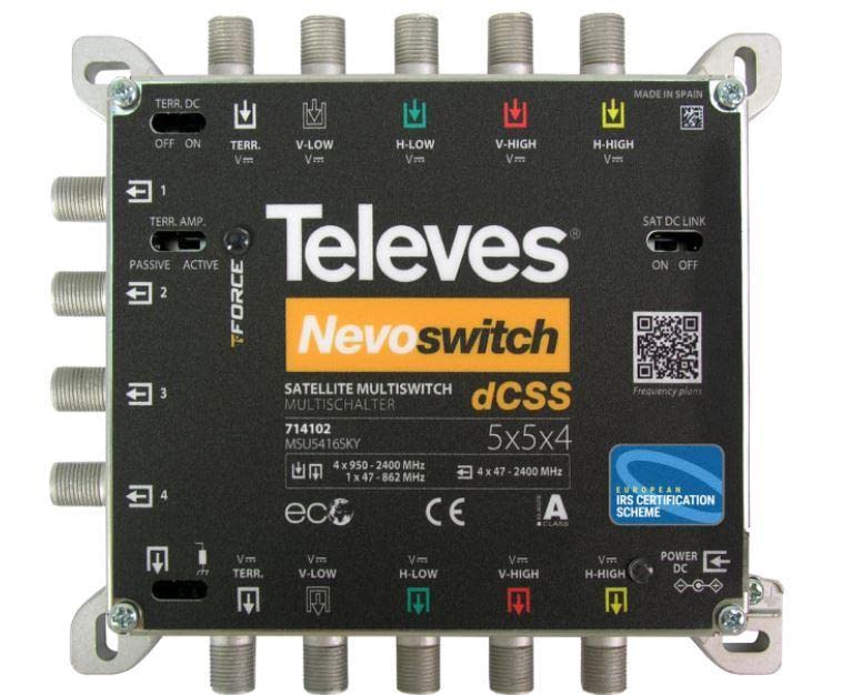 Televes 714102 NEVOSWITCH DCSS 5 INGRESSI - 4 USCITE