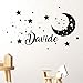 Adesivi Murali bambini Nome personalizzato Adesivo Murale cameretta luna stelle Wall Stickers Personalizzati nursery Decorazione da muro bambina bambino adesivo personalizzabile camera da letto
