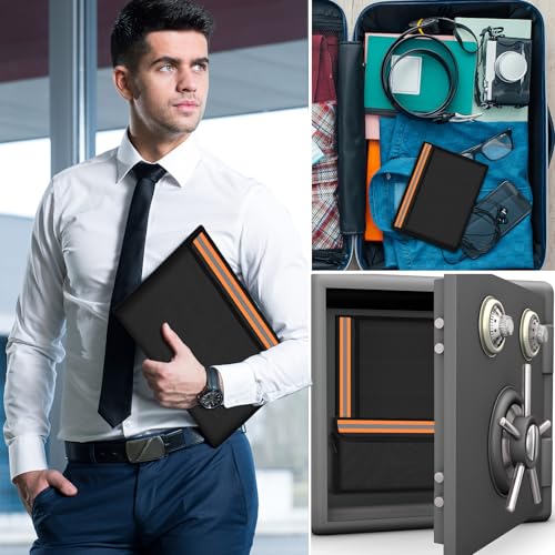 Miniatura 7 de 3 Piezas Bolsa Ignífuga, Bolsa De Documentos Ignífuga, Carteras Ignífugas Impermeable, Bolsa De Almacenamiento De Seguridad, Para Proteger Objetos De Valor, Documentos, Pasaporte, Joyería