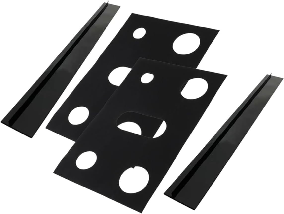 Oil Pad Set Grease Splatter Guard for Kitchen Stove Top Gas Stove Cover Black