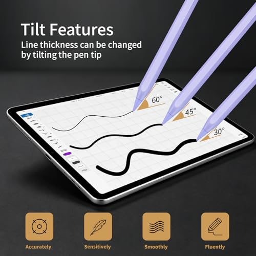 Stylet pour iPad tactile violet precision palm rejection M4 M5 - 3
