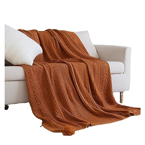 UPLKECNZD Manta de Punto Vintage, Manta para el Extremo de la Cama, Manta para tapizar el sofá, Manta pequeña, Manta Ligera, Manta para la Siesta