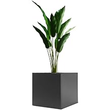 Undercat Steel Planter Box, 24" x 24" x 24" Metal Square Cube Planter Box, Heavy Duty Indoor & Outdoor Flower Pot, for Patio, Deck, Yard, Garden Black