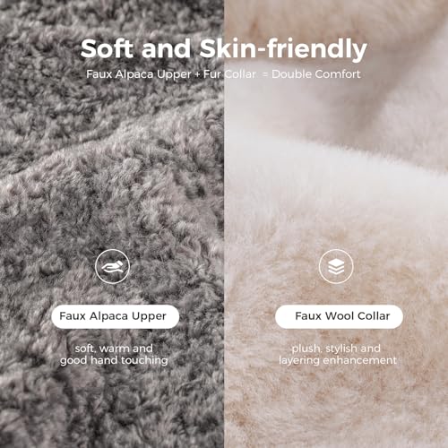 HomeTop Women's Cute Fuzzy Memory Foam Scuff Slippers Comfy Bedroom Lightweight Indoor House Shoes with Luxury Fluffy Collar3