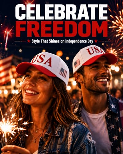 Image of USA Flag Hat for Men Women - 3D Embroidered Patriotic Baseball Cap, 4th of July, 250th