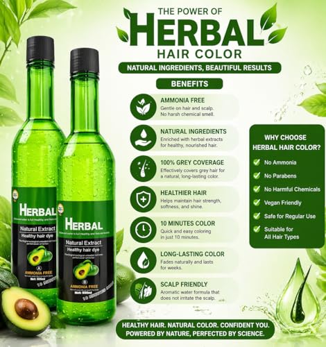 Image of SKINPLUS HERBAL NATURAL EXTRACT HAIR COLOR AMMONIA FREE, BLACK (1000 ML)