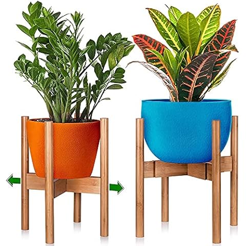 Unibos Adjustable Bamboo Plant Stand Holder Cover