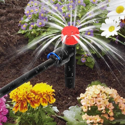 40PCS 1/4 inch Tubing Drip Irrigation Vortex Emitters,Degree Drip Emitter Sprayer with Stake, Irrigation Dripper Sprinklers for Drip Irrigation System Parts & Connectors by YAIRMIS - Image 6