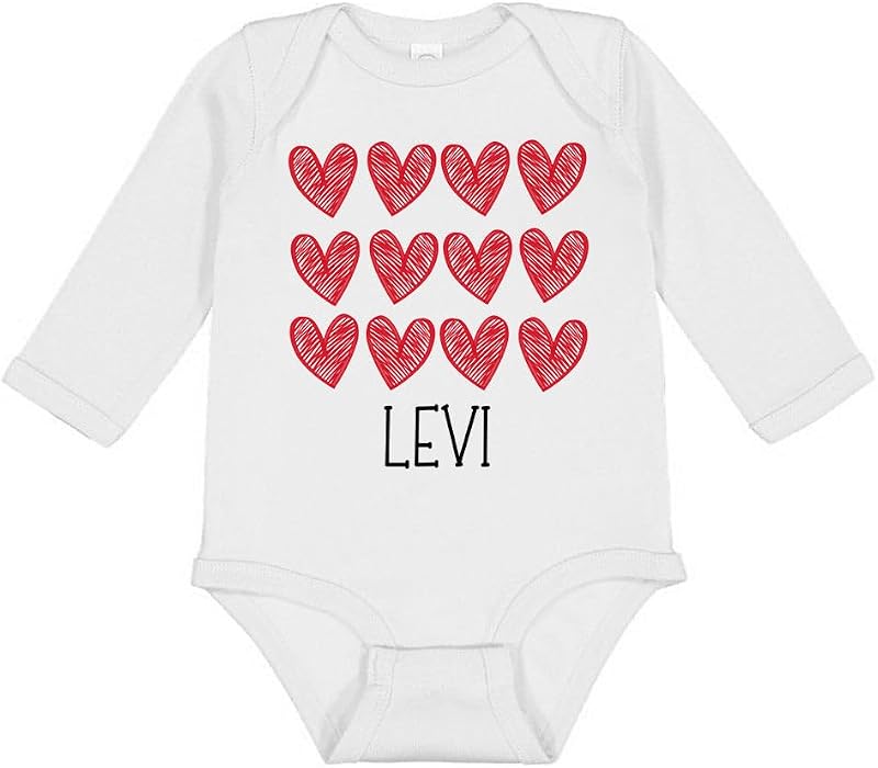 Hearts Levi Long Sleeve Baby Infant Bodysuit