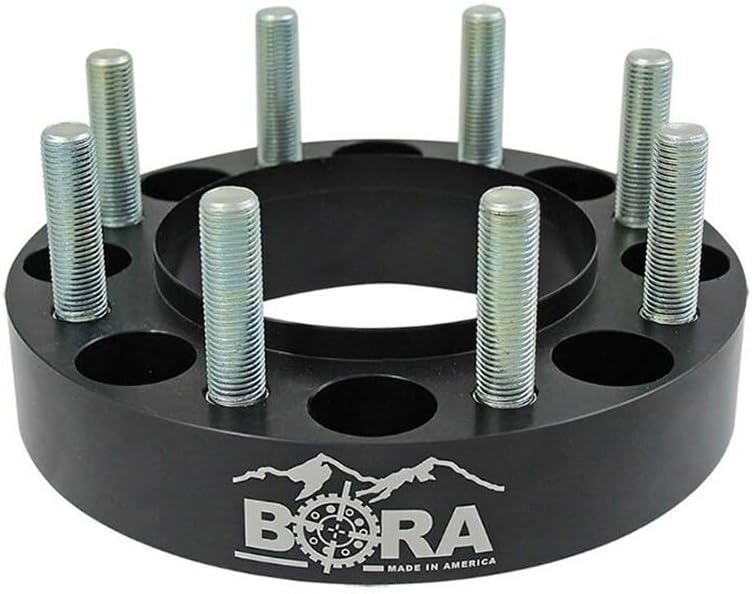 Motorsport-Tech - BORA Wheel Spacers for CHEVY/GMC 2500/3500 SRW 1988-2010 - 8X6.5, 116.7, Black, Set of 2