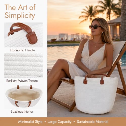 Bolso Tote de Playa de Rafia Tejida para Mujer miniatura 5