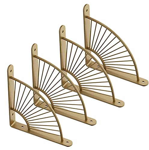 Triangle doré en forme d'éventail pour étagère au design géométrique moderne