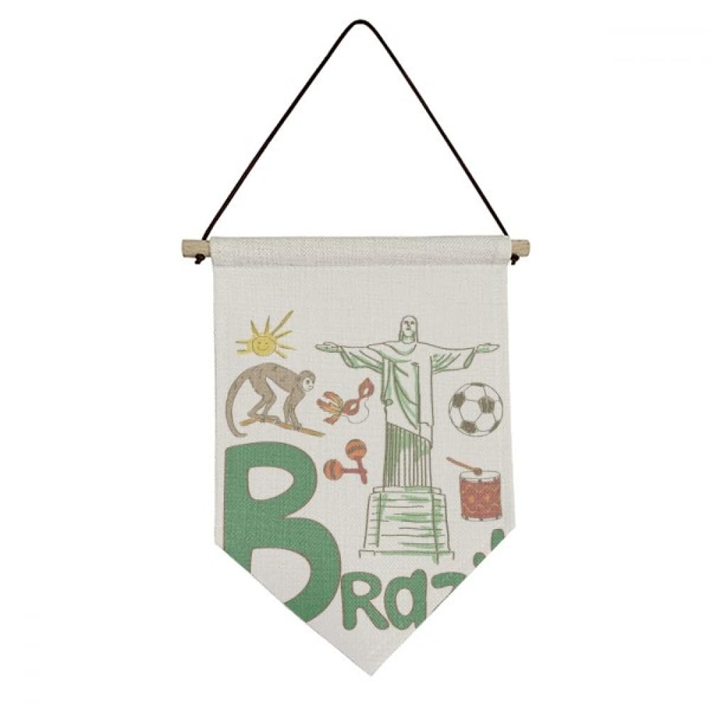 Drapeau du Brésil sur toile pour décoration murale suspendue - 4