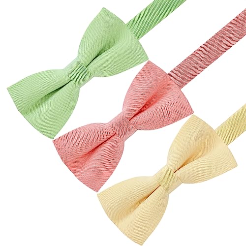 Image of AUSKY 8 PACKS Elegant Adjustable Pre-tied Bow Ties for Men Boys (1&4&5&6&8 Pack for option)