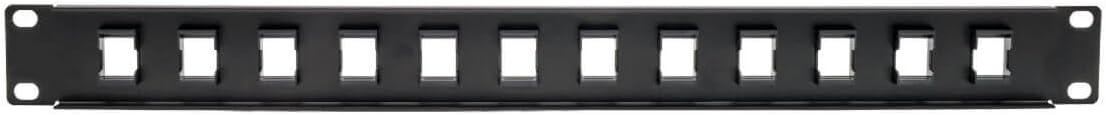 Tripp Lite 12-Port Keystone Blank Patch Panel RJ45, USB, HDMI, Cat5e / Cat6 Rackmount Unshielded 2URM TAA (N062-012-KJ)