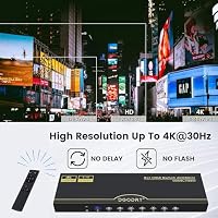 4K 30Hz HDMI Umschalter 8 in 1 Out,8 Port Automatisch HDMI Switcher Mit 5V-Netzkabel + IR-Infrarot-Empfänger,Umschaltung für Xbox,PS4,HDTV,TV Stick,Blu-Ray – Ansicht 5