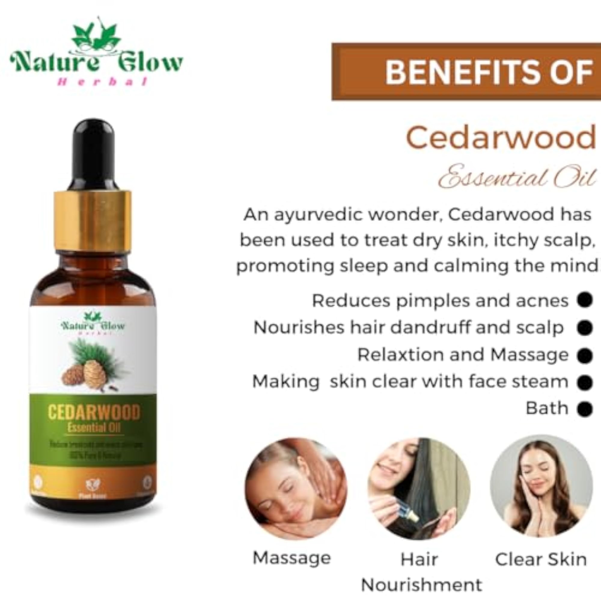 CEDARWOOD, EUCALYPTUS Essential Facial Pack, 4pcs