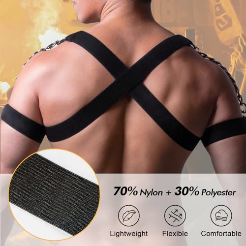 Mens Sexy Chain Harness Belt Goth Straps G-string Underwear Elastic Nylon Body Chest Harness3