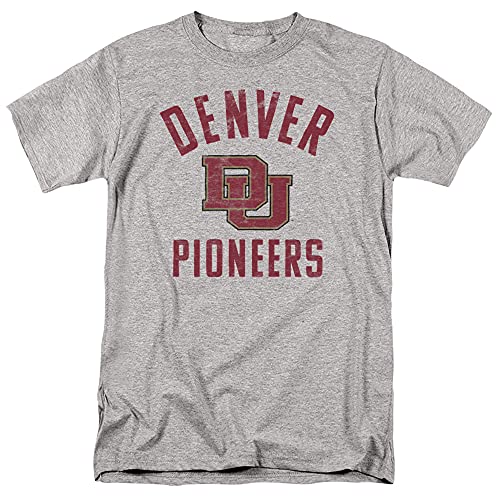 University of Denver Official Pioneers Logo Unisex Adult T-Shirt, Athletic