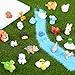 BeadRiver 50PCS Mini Resin Animals Tiny Animals Miniature Figurines Bulk for Micro Fairy Garden Landscape Dollhouse Accessories Hide and Seek Crafts Decor Aquarium Toys