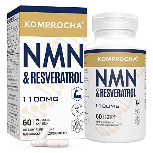 Maximum Absorption 99% Purity Trans-Resveratrol 600mg + NMN 500mg | 60 Vegan Capsules | High Antioxidant | Support for Anti Aging | Vegan | Gluten Free | Non GMO (1PACK)