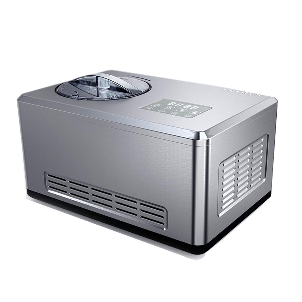 GONGFF Ice Cream Maker • Ice Cream Machine • Compression Cooling • Finished Gelato,Sorbet,Frozen Yogurt,Soft Ice • Timer • 180W • 2L•