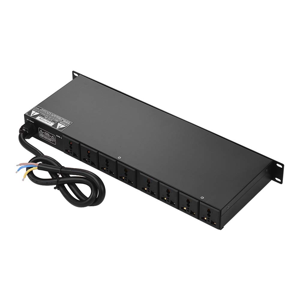 DB2-02 10-Fach Rack-Montage Power Sequence Controller Conditioner Überspannungsschutz Netzteilregler mit LED-Anzeige USB-Schnittstelle für DJ-Equipment Instrument Rigs Audio-Aufnahmesystem