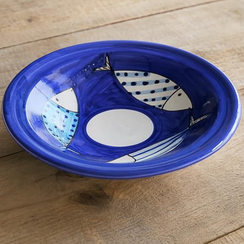 Generico Piatto Fondo in Ceramica Artigianale Ø 28 cm Stile Vietrese – Dipinto a Mano– Piatto da Portata, Servizio da Tavola -Vietri-Costiera Amalfitana-Caltagirone-Sicilia-0108251301