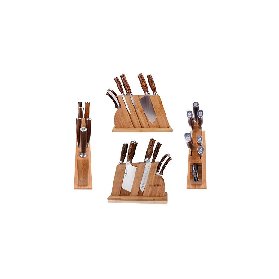 TUO-8-pcs-Kitchen-Knife-Set-Forged-German-X50CrMoV15-Steel-Rust-Resistant-Full-Tang-Pakkawood-Ergonomic-Handle-Kitchen-Knives-Set-with-Wooden-Block-Fiery-Phoenix-Series TUO 8-pcs Kitchen Knife Set - Forged German X50CrMoV15 Steel - Rust Resistant - Full Tang Pakkawood Ergonomic Handle - Kitchen Knives Set with Wooden Block - Fiery Phoenix Series